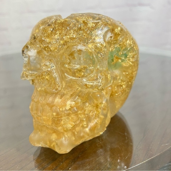 RESIN EPOXY with Gold Flakes Planter/ash tray Pen Holder. - Picture 5 of 16